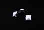 White Pyramid Size13 Studs - single