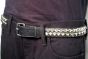 Two-row Silver Pyramid Studded Belt