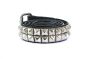 Two-row Silver Pyramid Studded Belt