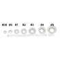 Extra Grommets in Silver - Size 00 - Gross Box (144 units)