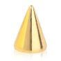 Gold 24k Plate Cone Spike Size13 - Bag of 20