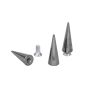 Size 28 Gunmetal Black Cone Spike - bag of 100