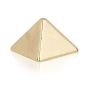 Brass 4-sided Size13 Pyramid Spike - Bag of 100