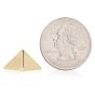 Brass 4-sided Size13 Pyramid Spike - single