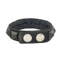 Black Pyramid Studded Wristband - One Row