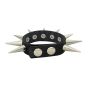 Spiked Cone Wristband - One Inch Silver Cones - One Row