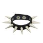 Spiked Cone Wristband - One Inch Silver Cones - One Row
