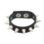 Spiked Cone Wristband - Size13 Silver Cones - One Row