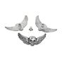 Winged Skull Badge Screwback - bag of 10