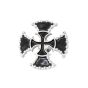 Double Cross Badge Screwback - single piece