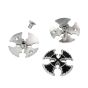 Double Cross Badge Screwback - single piece