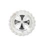 Cross With Chain Badge Screwback