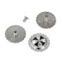 Cross With Chain Badge Screwback - single piece