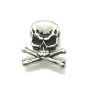Pirate Skull and Crossbones badge screwback - single