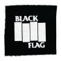 Black Flag - white logo on black patch BLAC03