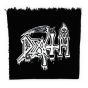 Death – stylized font logo with scythe patch DEAT02