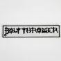 Bolt Thrower – Black 1988 logo on white cloth embroidered BOLTW06