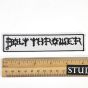 Bolt Thrower – Black 1988 logo on white cloth embroidered BOLTW06