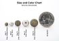 multi prong dome stud size and color chart
