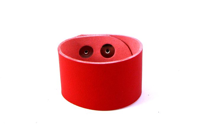 bracelets - Red veg - 3 row blank veg-cuff