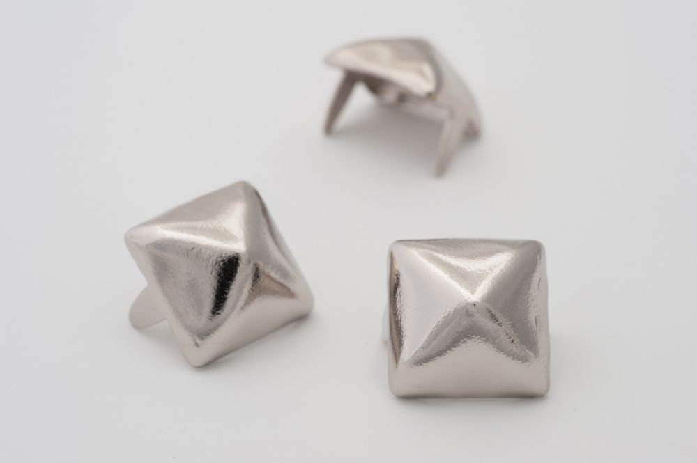 Great quality from StudsAndSpikes. 13mm Pyramid Colored Studs Spots 100ct 