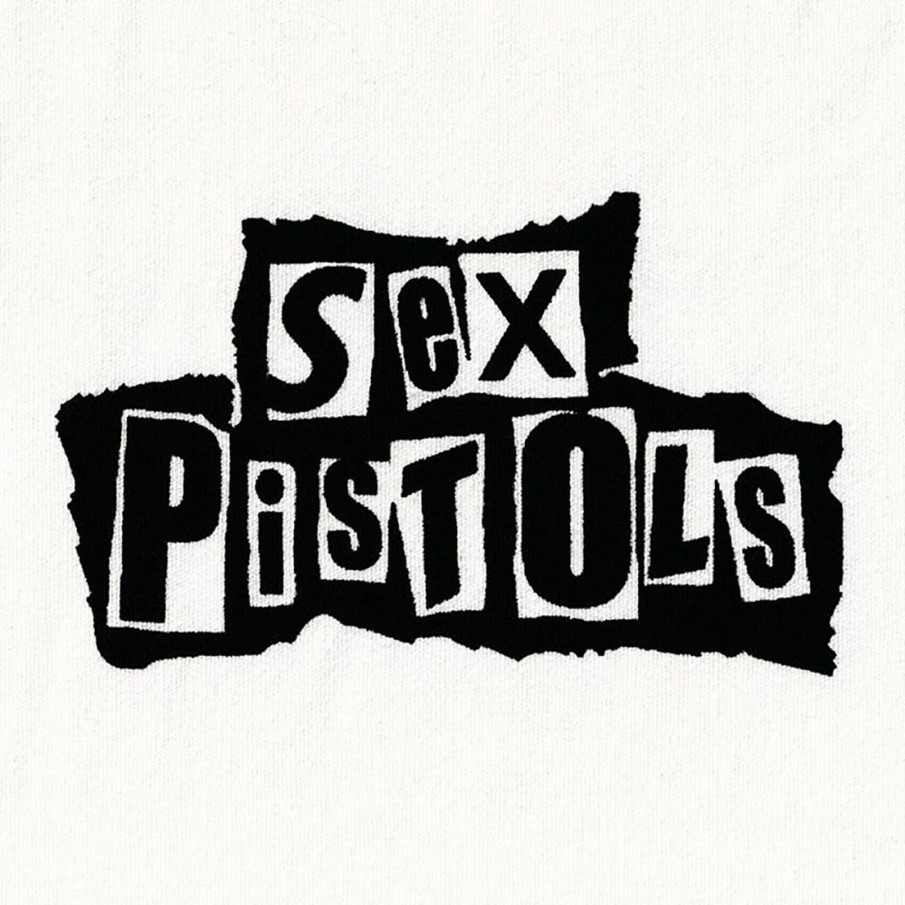 Sex Pistols White Patch Black Font Logo