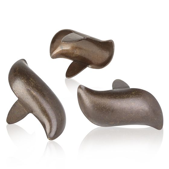 Feather-Drop Antique-Brass Stud - single