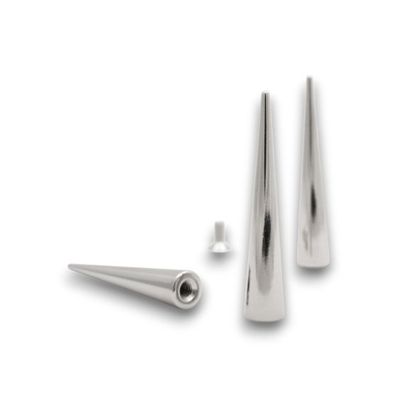 Size 55 Silver Cone Spikes - Pack of 20