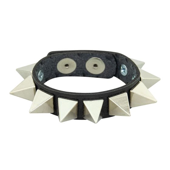 Spiked Pyramid Wristband 1-Row Size16 Spikes