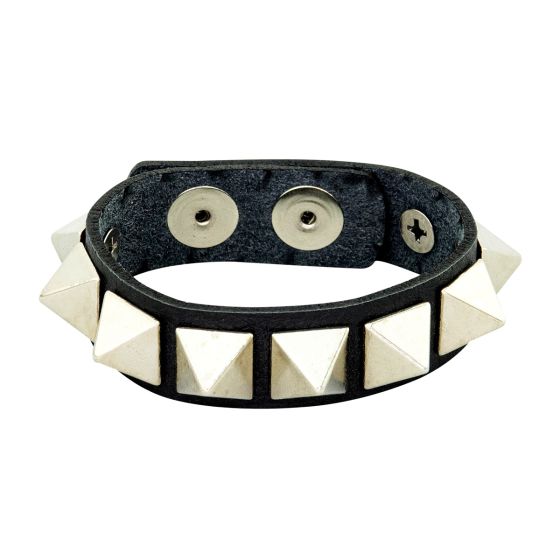 Spiked Pyramid Wristband 1-Row Size 13 Spikes