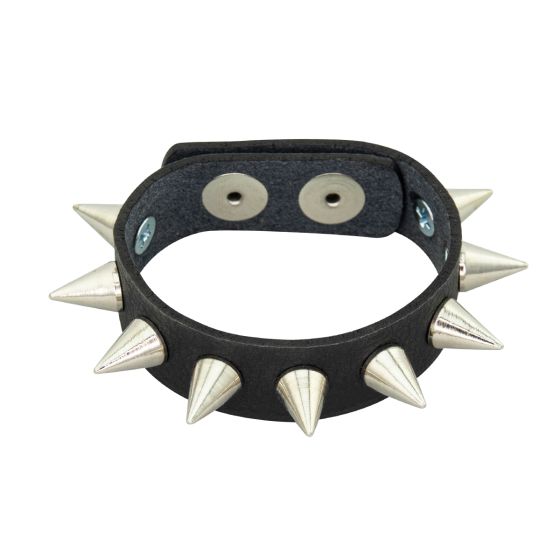 Spiked Cone Wristband - Size13 Silver Cones - One Row