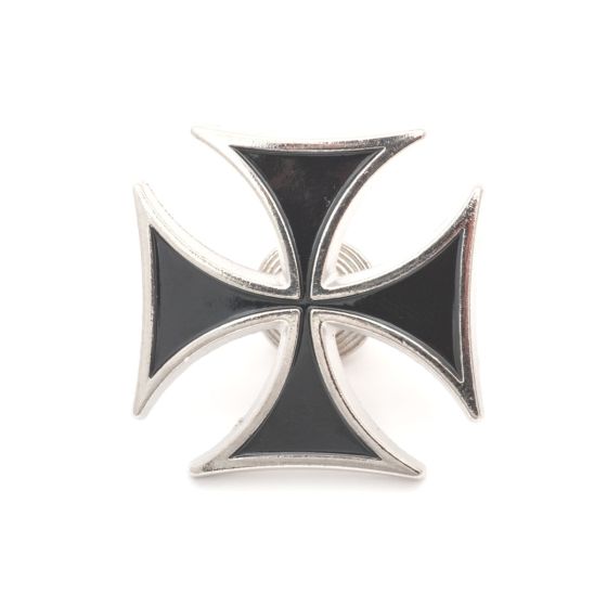 Black Cross Patty Badge - bag of 10