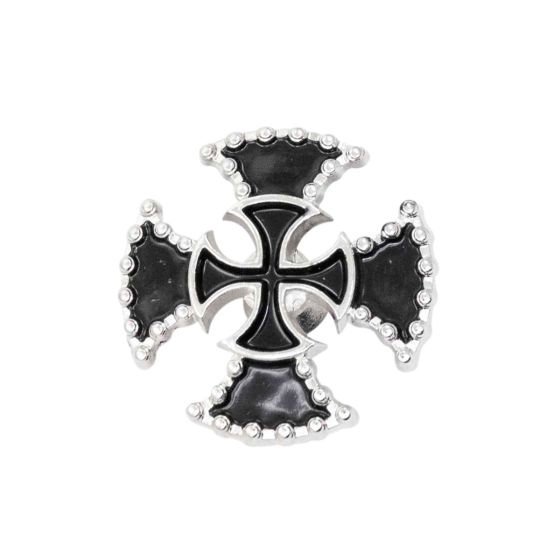 Double Cross Badge Screwback - single piece