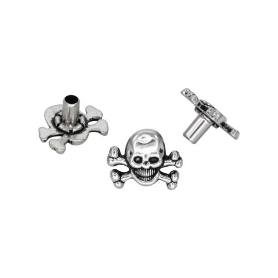 Mini-Skull and Crossbones Badge rivet - bag of 10