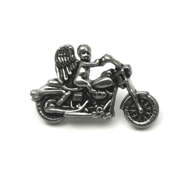 Angel on Motorcycle Badge rivet
