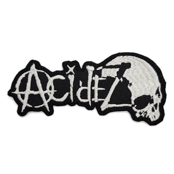 Acidez – embroidered skull band logo patch – ACID01