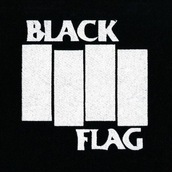 Black Flag - white logo on black patch BLAC03