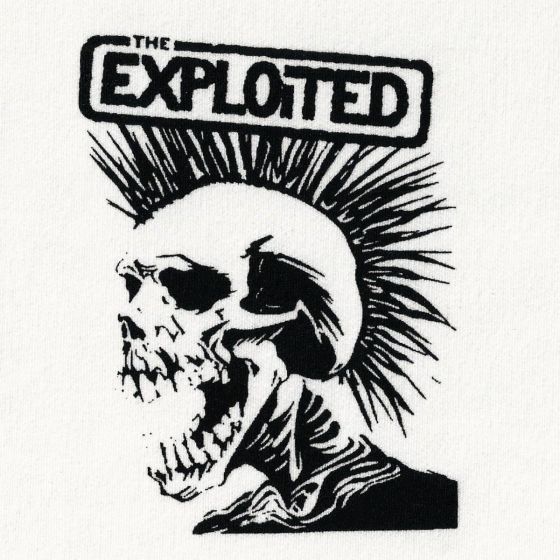 Exploited, The - mohican skull mohawk logo band patch EXPL02