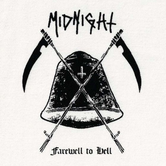 Midnight – Farewell to Hell bell and scythe graphic MIDN01