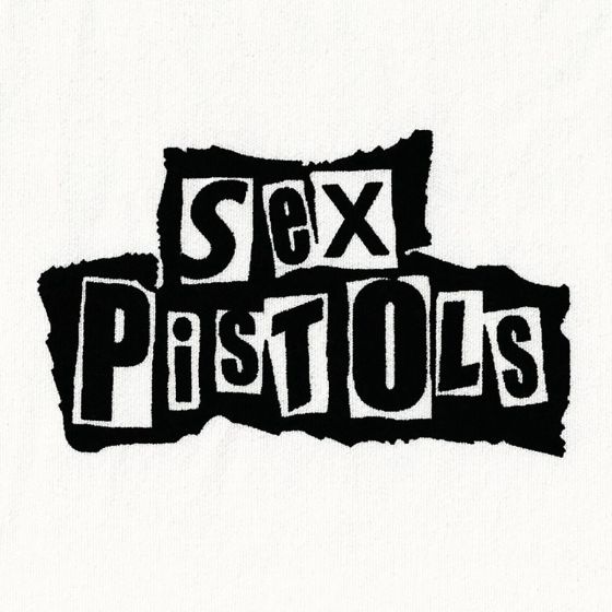 Sex Pistols - font logo band patch white SEXP01
