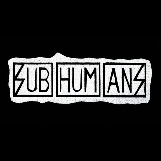 Subhumans - logo on white field SUBH03