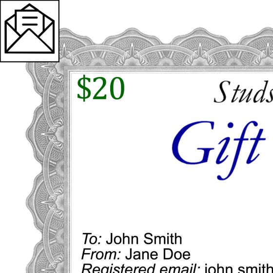 20 dollar gift certificate