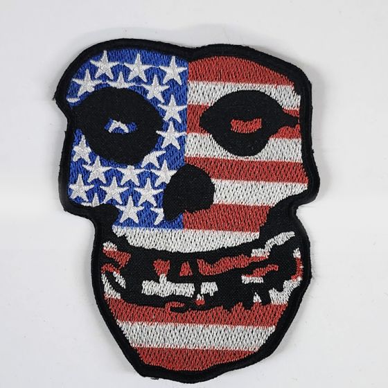 Misfits Skull – USA Flag embroidered patch MISF07