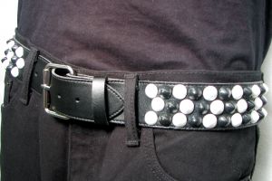 Three-Row Design-My-Own (3Row checkered cone) Studded Belt
